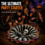 🔥Last Day Promotion🎃3D Skeleton Vortex Quilted Round Halloween Rug