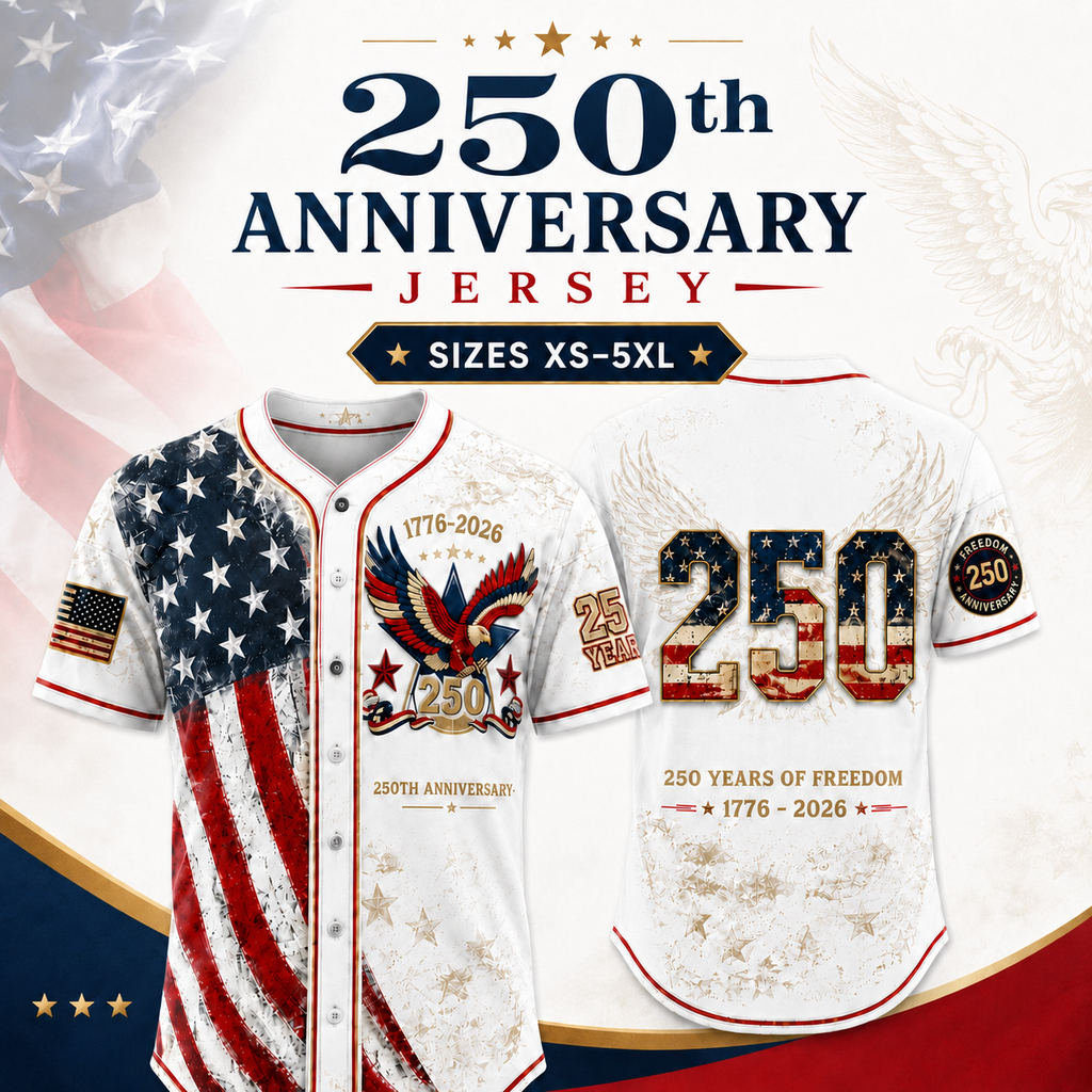⏰ Last Day 55% OFF 🇺🇸🦅 America 250th Anniversary Baseball Jersey – 1776–2026 Patriotic Freedom Shirt