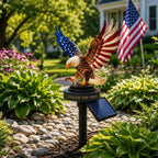 🔥Solar Eagle Garden Light – A Glowing Tribute to American Freedom