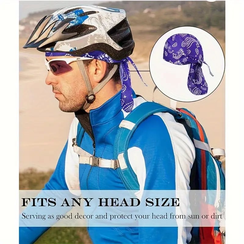 ❤️LIMITED 50% OFF🎁💨 Paisley Cooling Headscarf – Elastic Fit, No Pressure 🏃‍♂️🌿