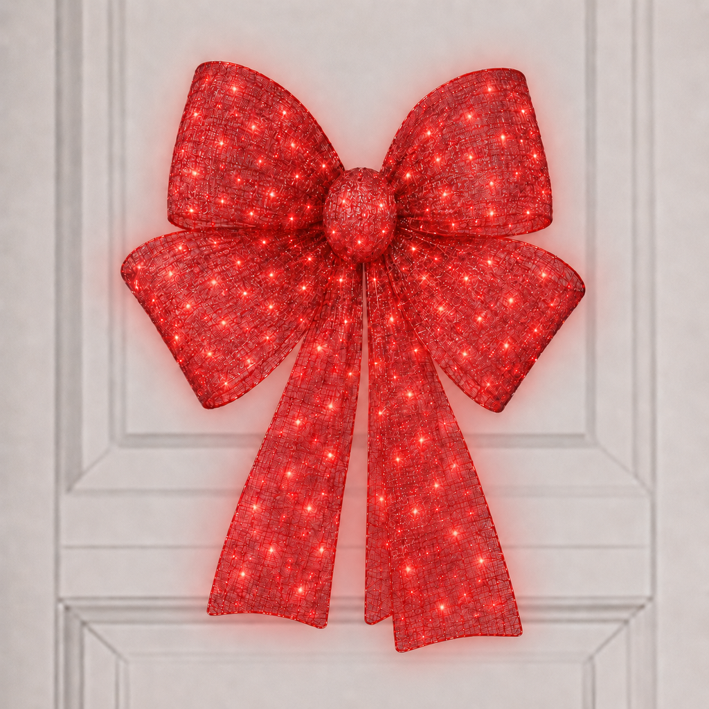 🔥Last Day 55% OFF🎁✨🎄 48-Inch Lighted Christmas Bow 🎀