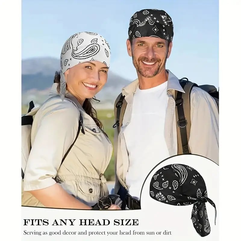 ❤️LIMITED 50% OFF🎁💨 Paisley Cooling Headscarf – Elastic Fit, No Pressure 🏃‍♂️🌿